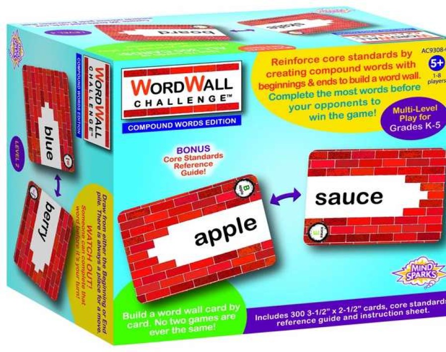 Phonics Word Study * | Mind Sparks Wordwall Challenge Card Game, Compound Words