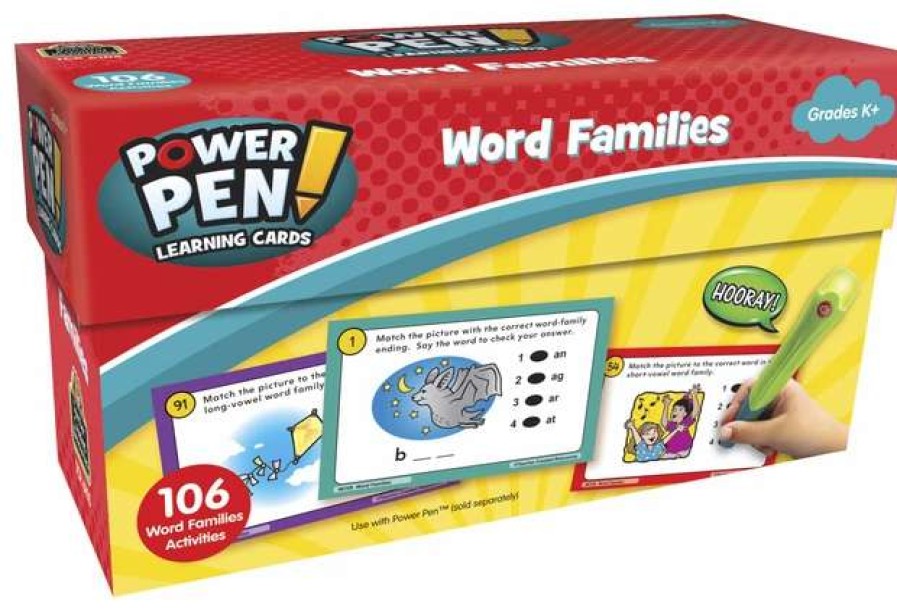 Comprehension * | Teacher Created Resources Power Pen Learning Cards, Word Families, Grades K To 2