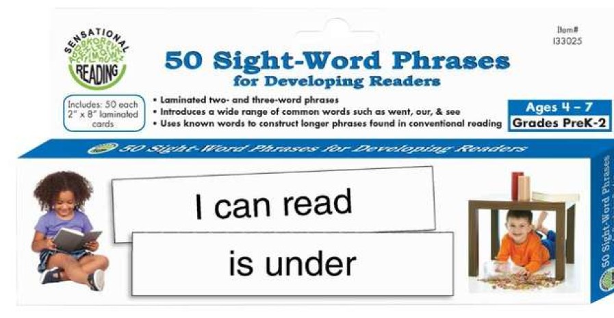 Phonics Word Study * | Crystal Springs Books 50 Sight Word Phrases For Developing & Struggling Readers, Grades Prek-2