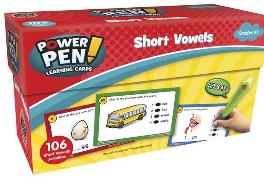 Comprehension * | Teacher Created Resources Power Pen Learning Cards, Short Vowels, Grade K To 2