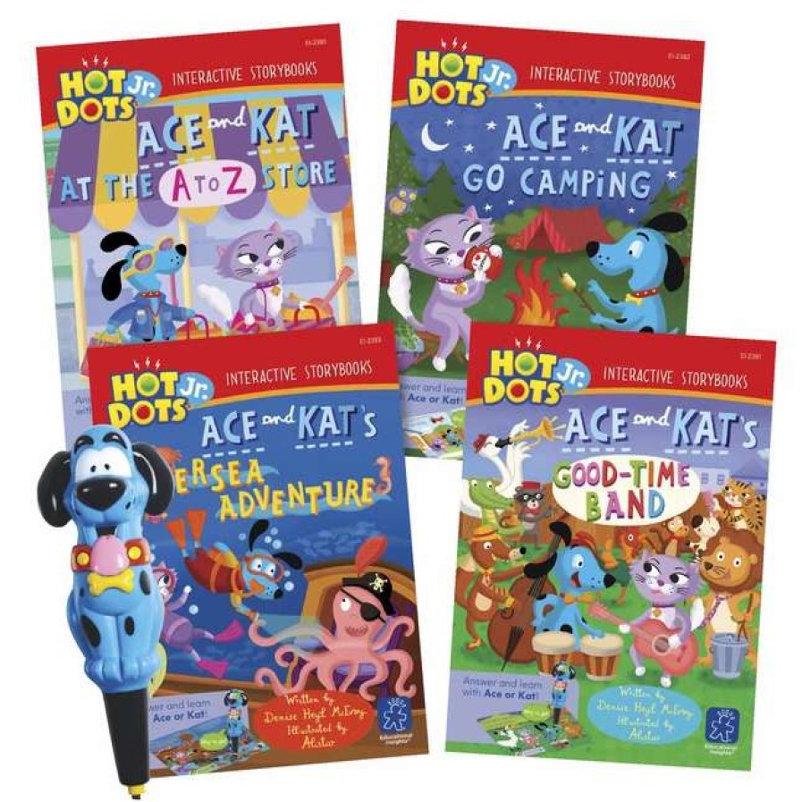 Comprehension * | Educational Insights Jr Story Book Kit, 4 Books With 1 Ace Pen