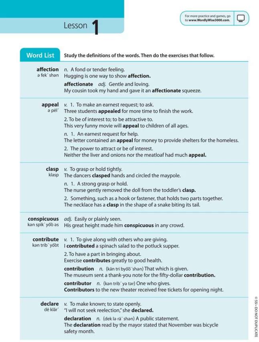 Vocabulary * | Wordly Wise 3000 Student Book, 3Rd Edition, Grade 6