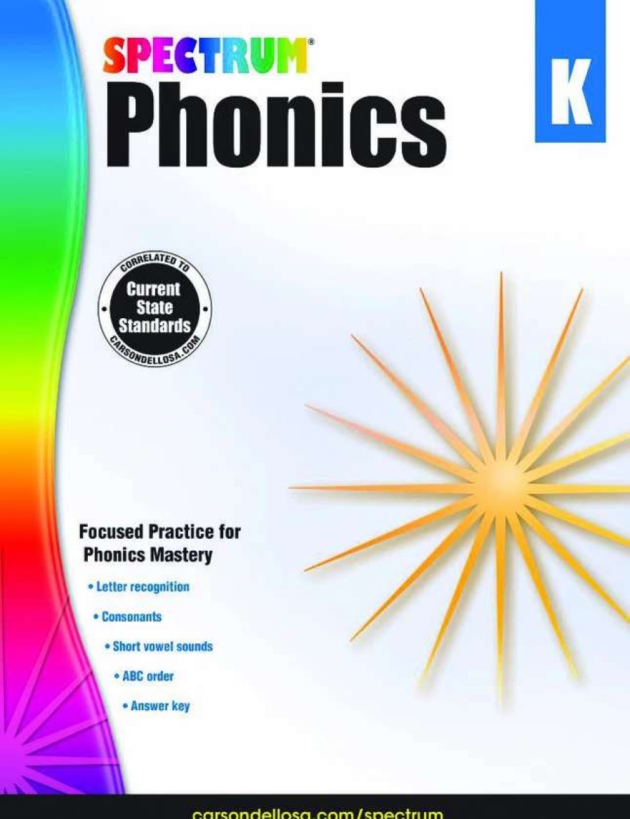 Phonics Word Study * | Spectrum Paperback Phonics Workbook, Grade K, Ages 5 To 6, 144 Pages