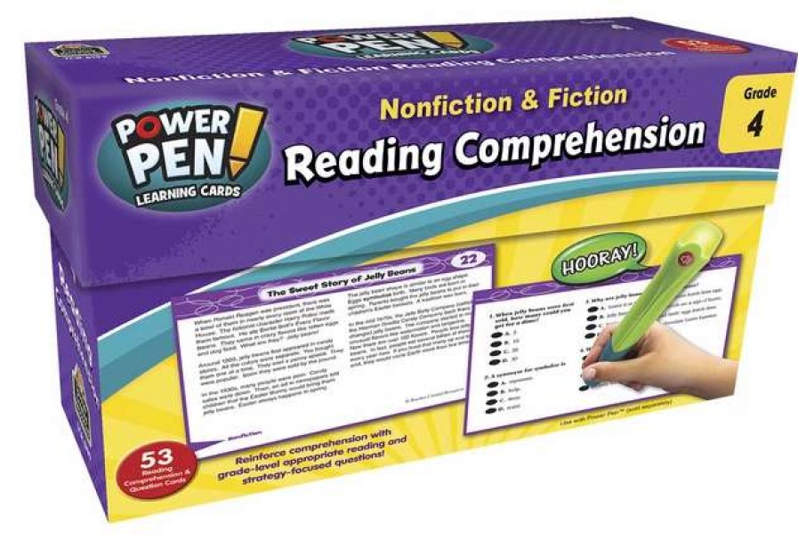 Comprehension * | Teacher Created Resources Power Pen Learning Cards Reading Comprehension, Grade 4