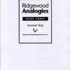 Comprehension * | Ridgewood Analogies, Book 3, Answer Key