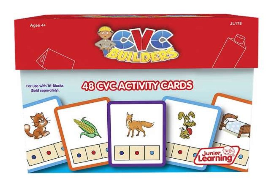 Phonics Word Study * | Junior Learning Cvc Builders Activity Cards, Set Of 48