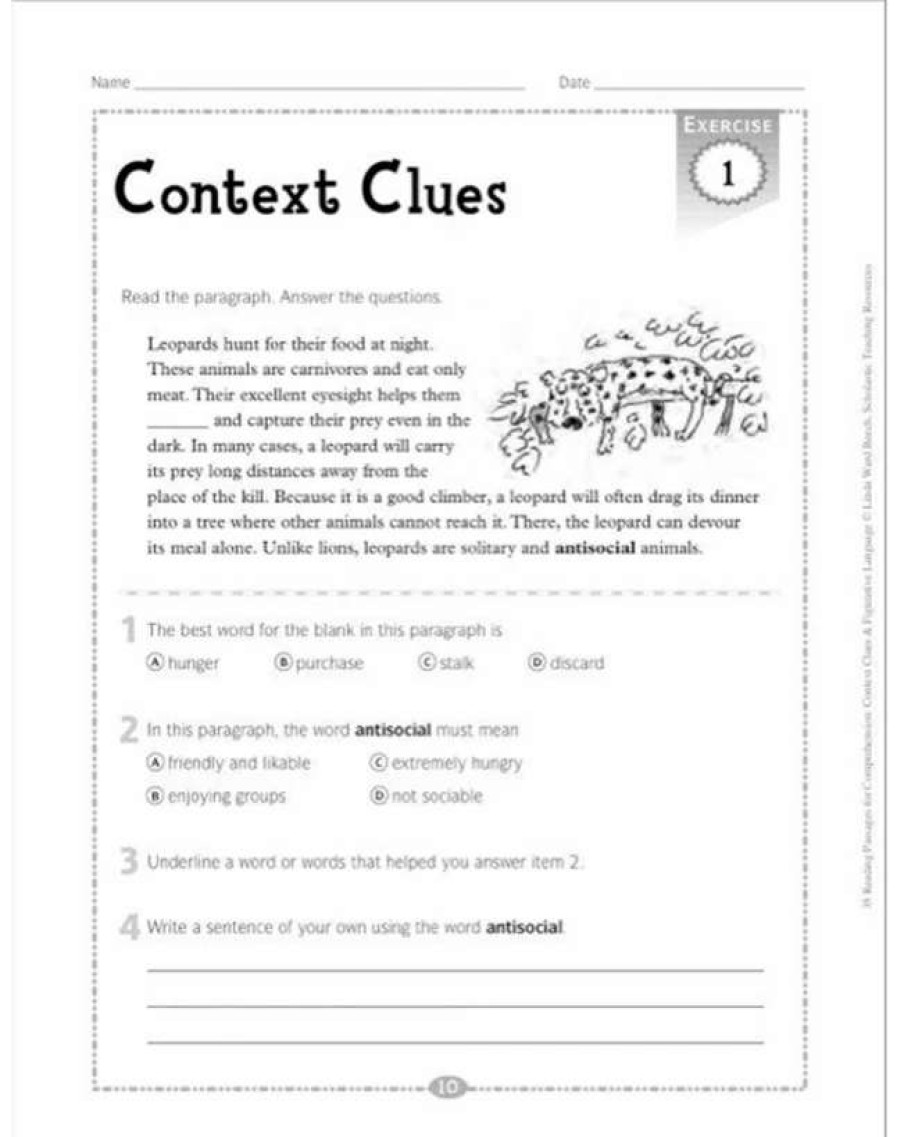 Comprehension * | Scholastic Reading Passages For Comprehension, Context Clues And Figurative Language