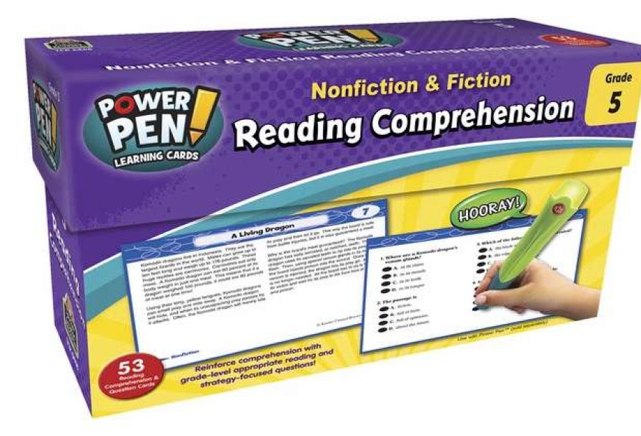 Comprehension * | Teacher Created Resources Power Pen Learning Cards Reading Comprehension, Grade 5