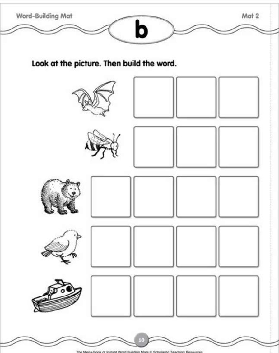 Phonics Word Study * | Scholastic The Mega-Book Of Instant Word-Building Mats, Grades K To 3