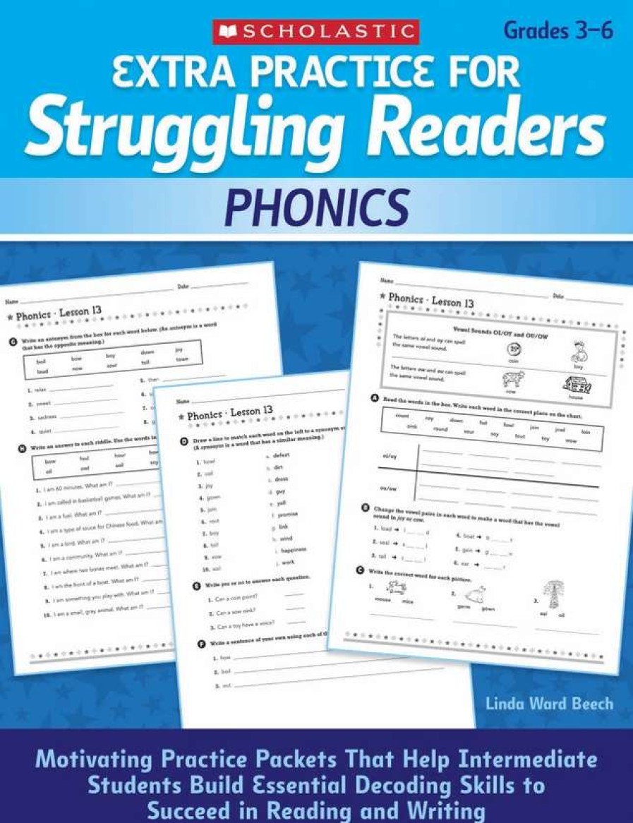 Phonics Word Study * | Scholastic Extra Practice For Struggling Readers: Phonics Book, Grades 3 6