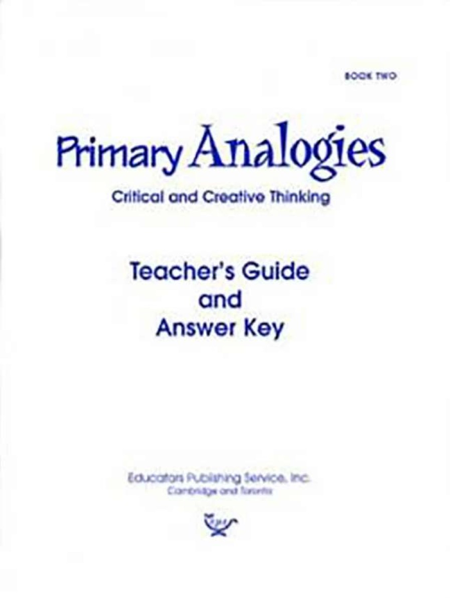 Comprehension * | Primary Analogies Book 2, Teacher'S Guide