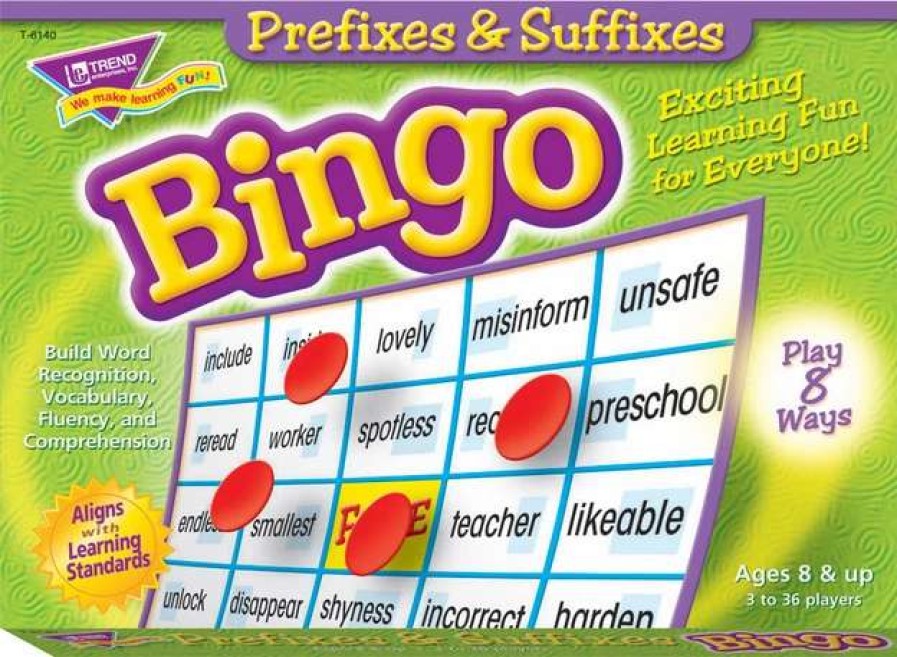 Phonics Word Study * | Trend Enterprises, Inc. Trend Enterprises Prefixes And Suffixes Bingo Game