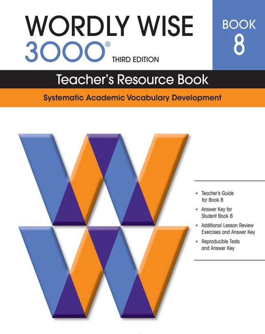 Vocabulary * | Wordly Wise 3000 Teacher'S Resource Book, 3Rd Edition, Grade 8