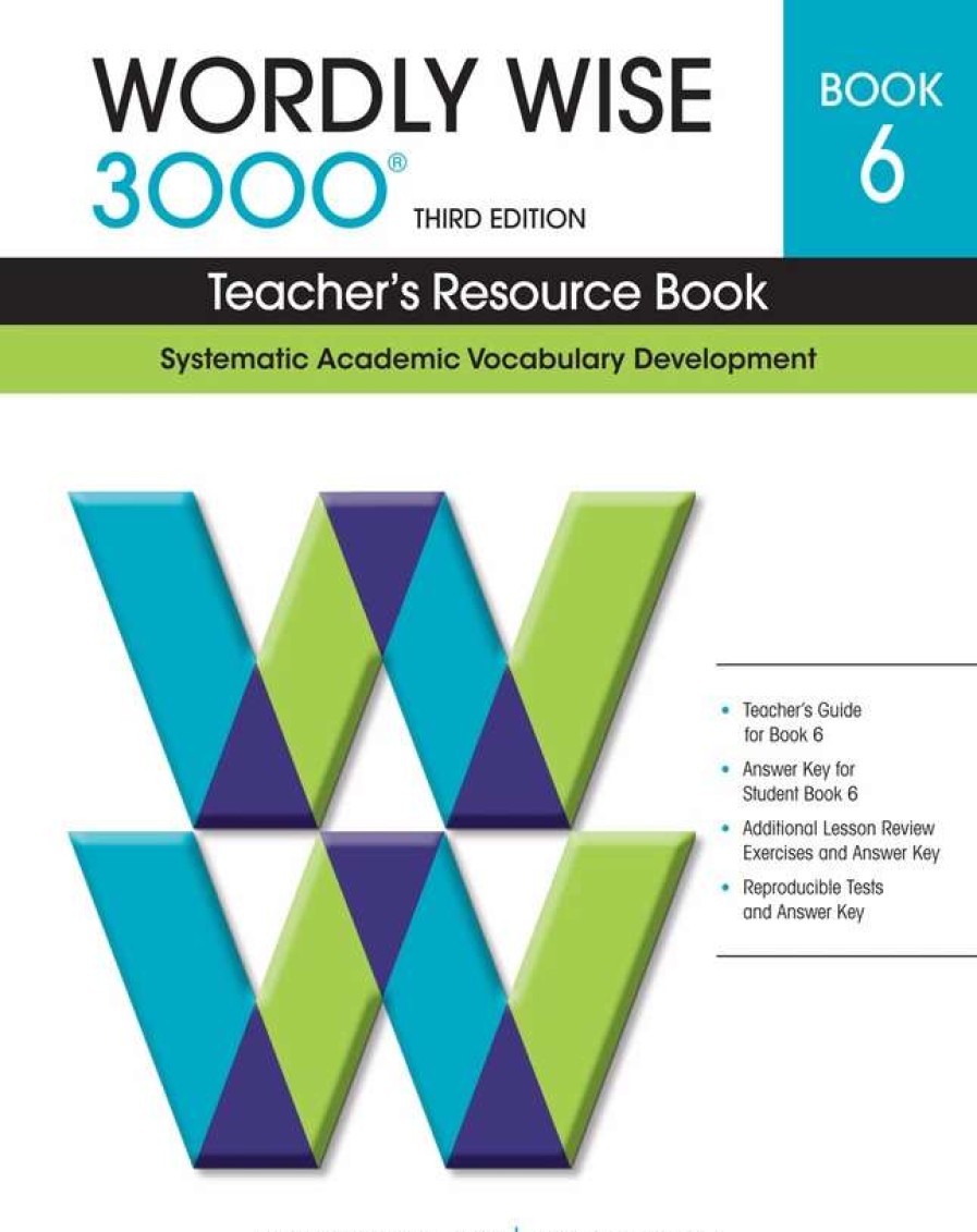 Vocabulary * | Wordly Wise 3000 Teacher'S Resource Book, 3Rd Edition, Grade 6