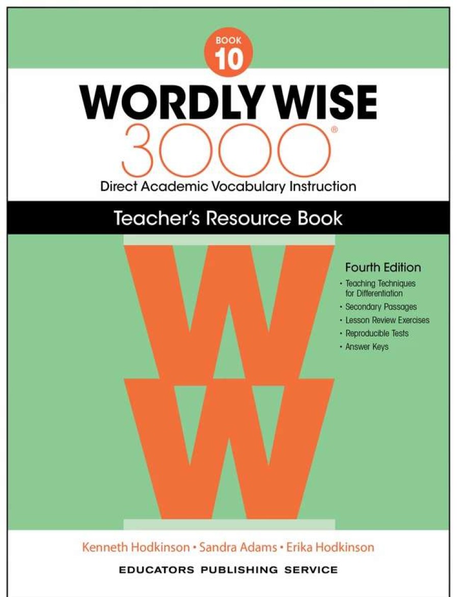 Vocabulary * | Wordly Wise 3000 Teacher'S Resource Book, 4Th Edition, Grade 10