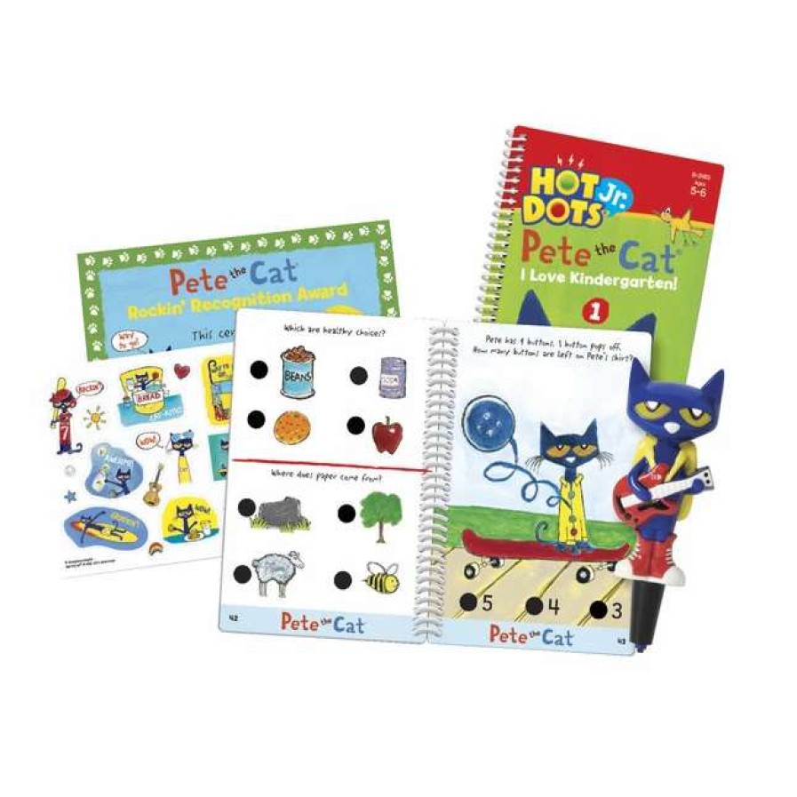 Comprehension * | Educational Insights Hot Dots Jr. Pete The Cat I Love Kindergarten! Set, Ages 5 And Above