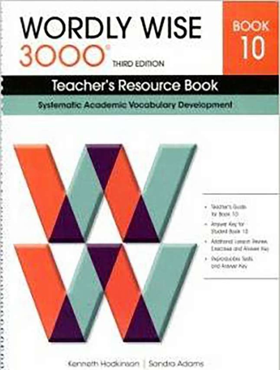 Vocabulary * | Wordly Wise 3000 Teacher'S Resource Book, 3Rd Edition, Grade 10