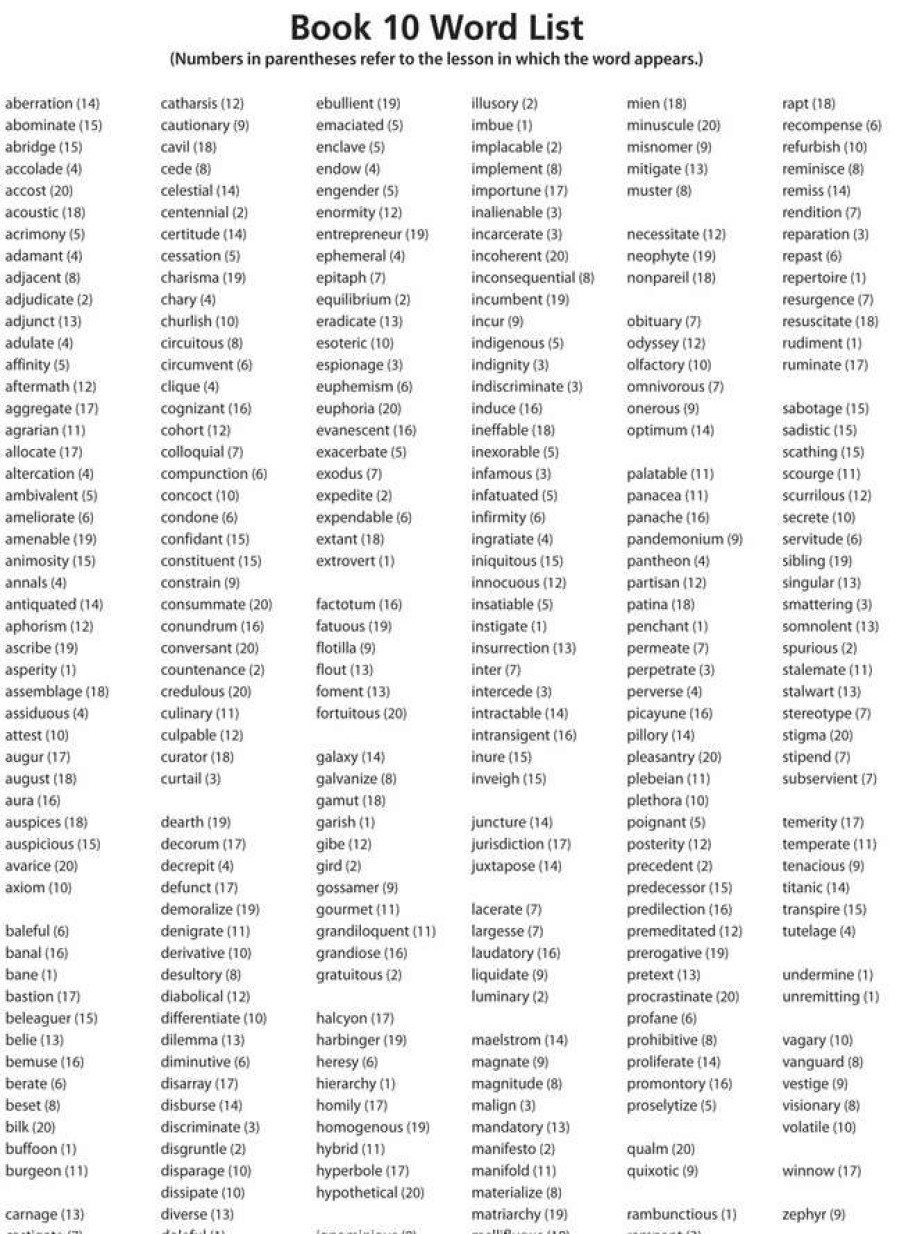 Vocabulary * | Wordly Wise 3000 Teacher'S Resource Book, 3Rd Edition, Grade 10