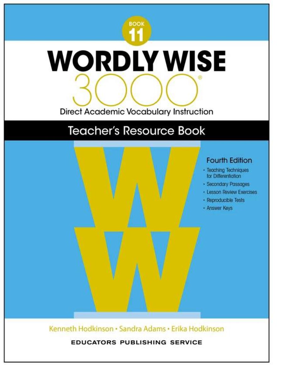 Vocabulary * | Wordly Wise 3000 Teacher'S Resource Book, 4Th Edition, Grade 11