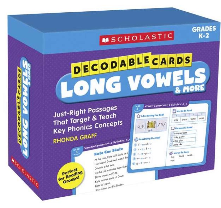 Phonics Word Study * | Scholastic Cards Decodable Long Vowels, Grades K-2