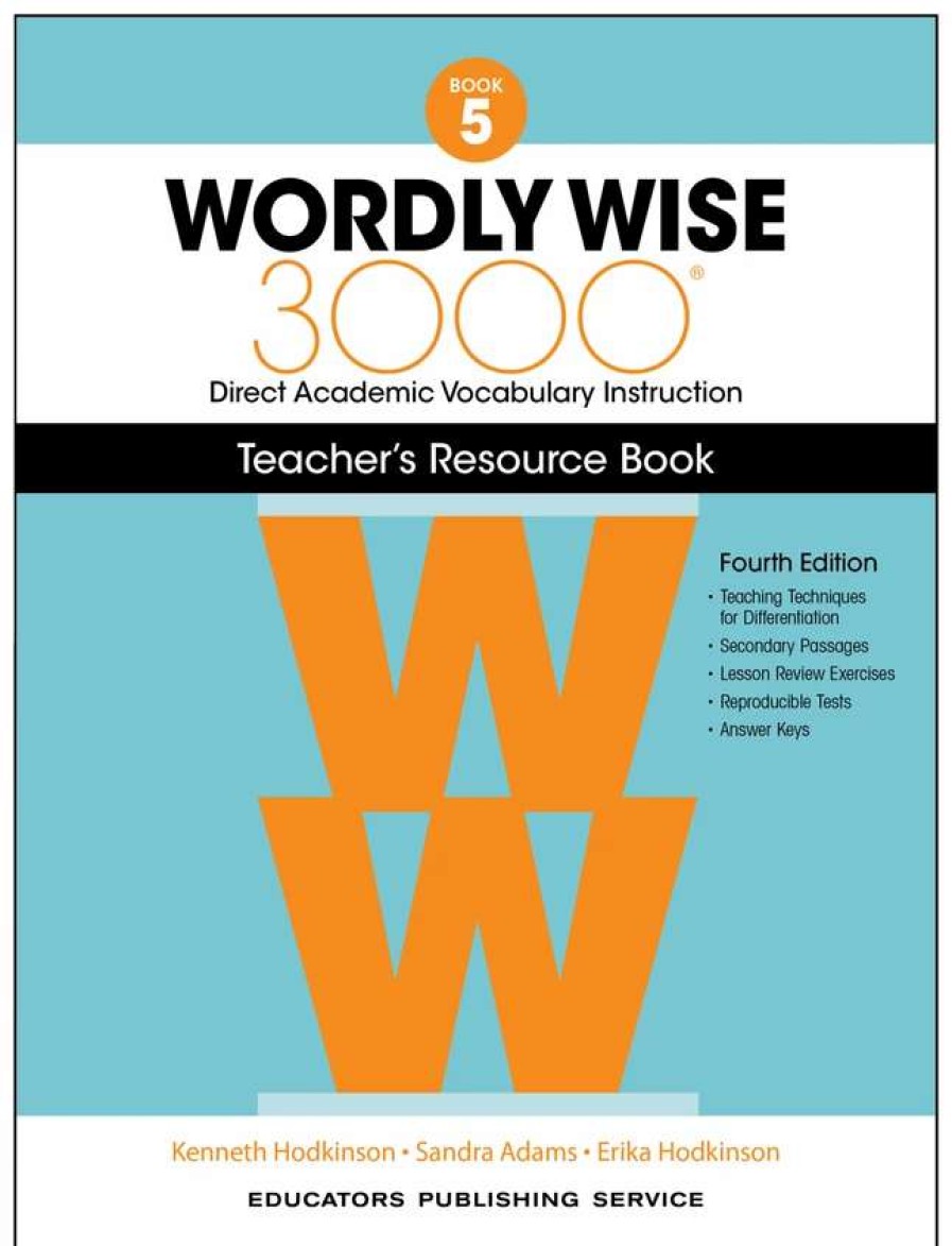 Vocabulary * | Wordly Wise 3000 Teacher'S Resource Book, 4Th Edition, Grade 5