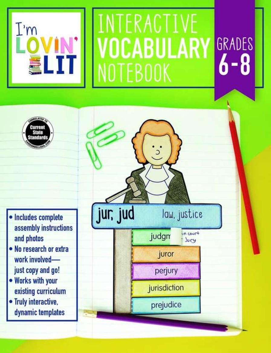 Vocabulary * | Carson Dellosa Carson-Dellosa Interactive Vocabulary Notebook Resource Book Grade 6-8