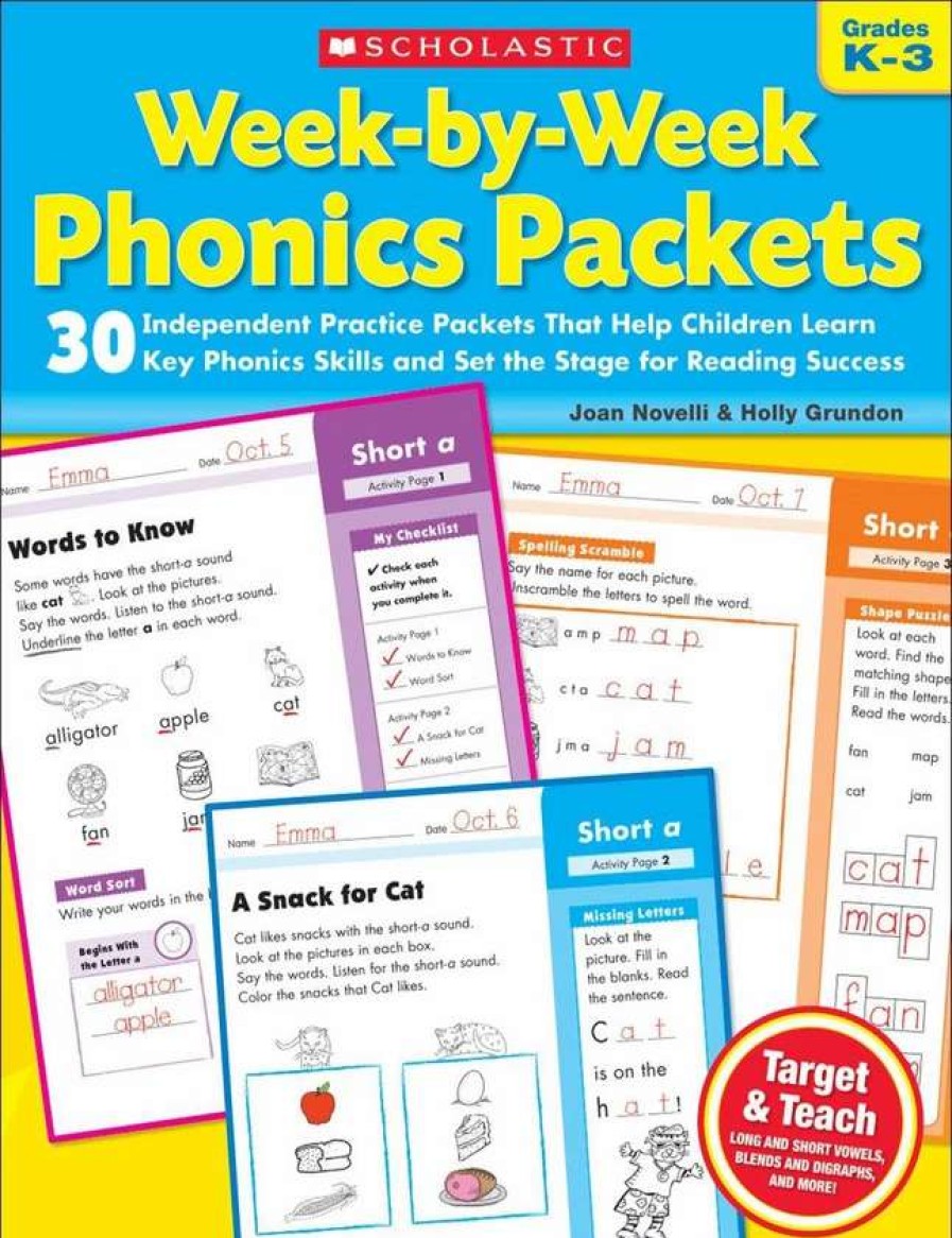 Phonics Word Study * | Scholastic Week-By-Week Phonics Workbook Packets