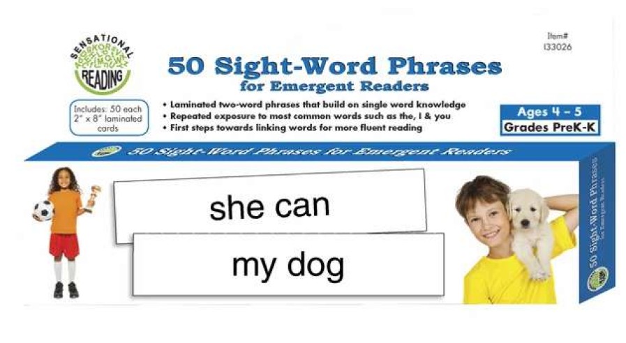 Phonics Word Study * | Crystal Springs Books 50 Sight Word Phrases For Emergent And Struggling Readers, Grades Prek-K