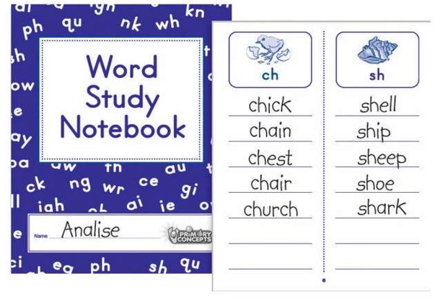 Phonics Word Study * | Primary Concepts Word Study Notebook, Grades 1 3, Pack Of 20