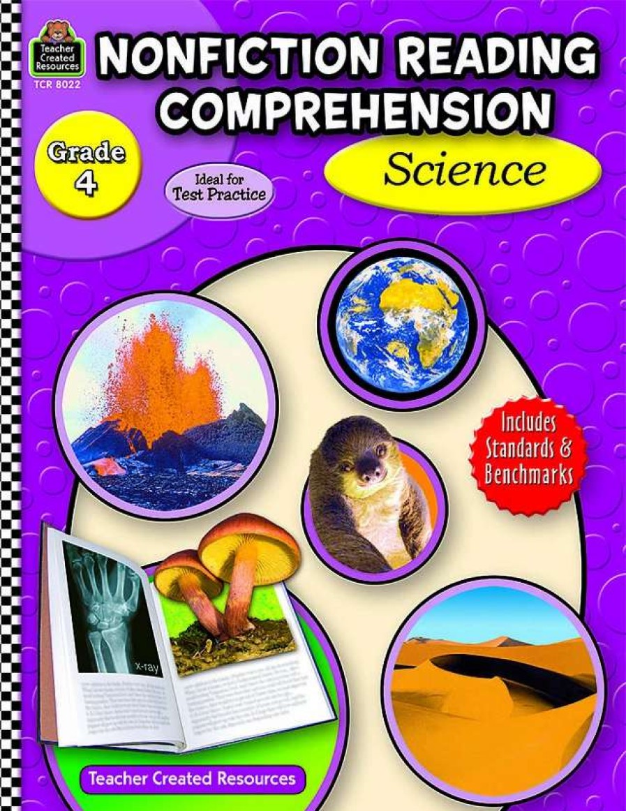 Comprehension * | Teacher Created Resources Non-Fiction Reading Comprehension: Science Activity Book, Grade 4, 144 Pages