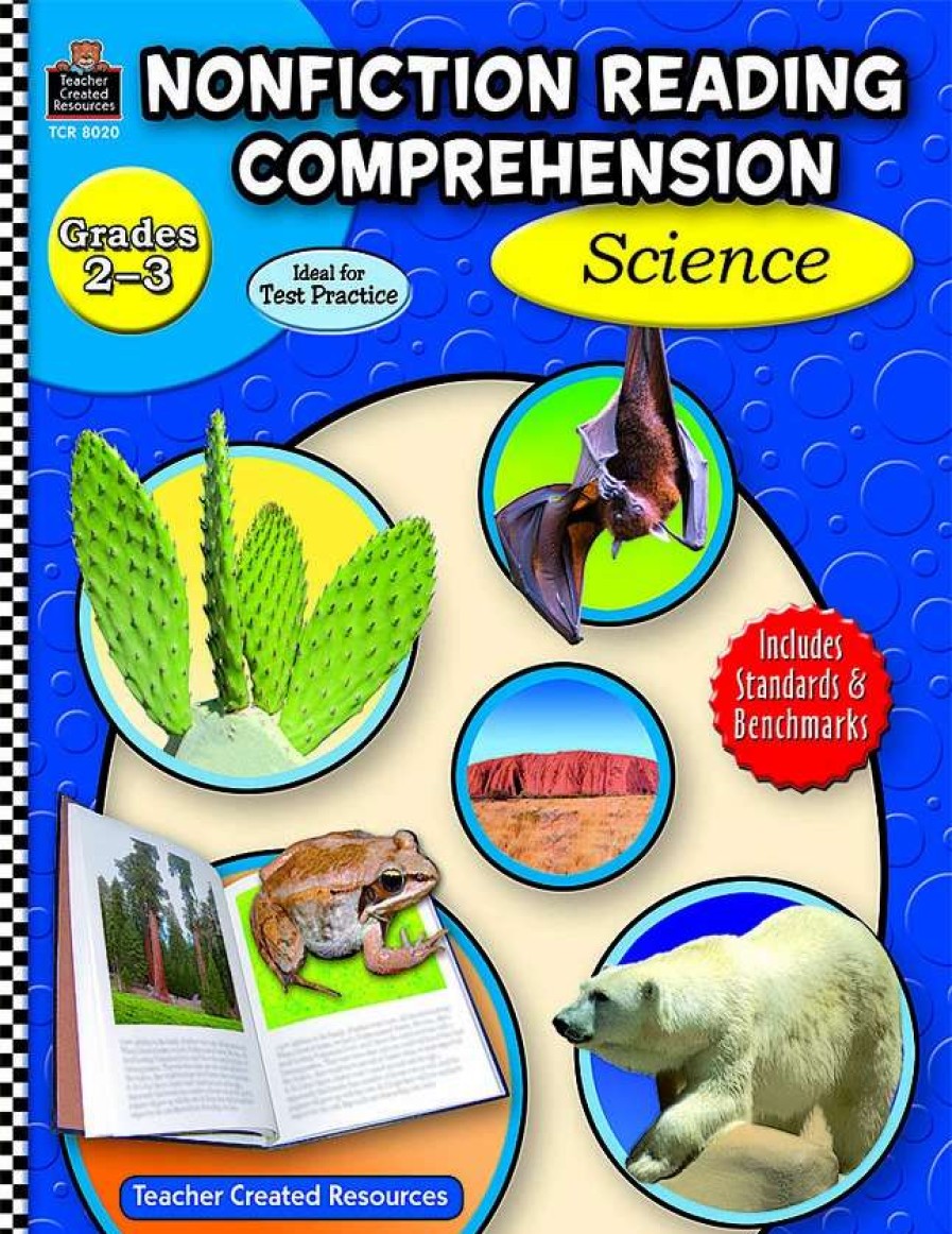 Comprehension * | Teacher Created Resources Non-Fiction Reading Comprehension: Science Activity Book, Grade 2-3, 144 Pages