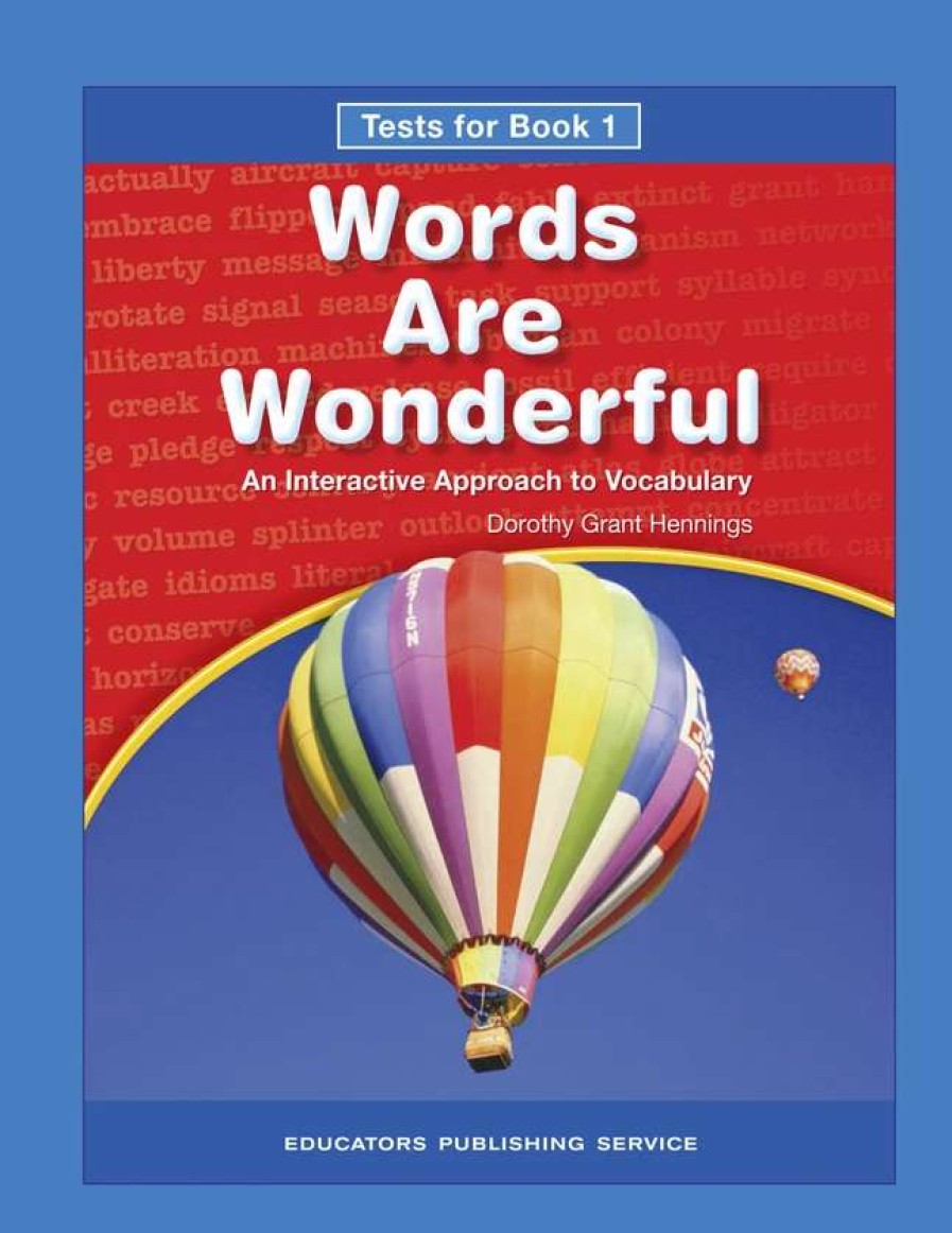 Vocabulary * | Words Are Wonderful, Book 1, Test