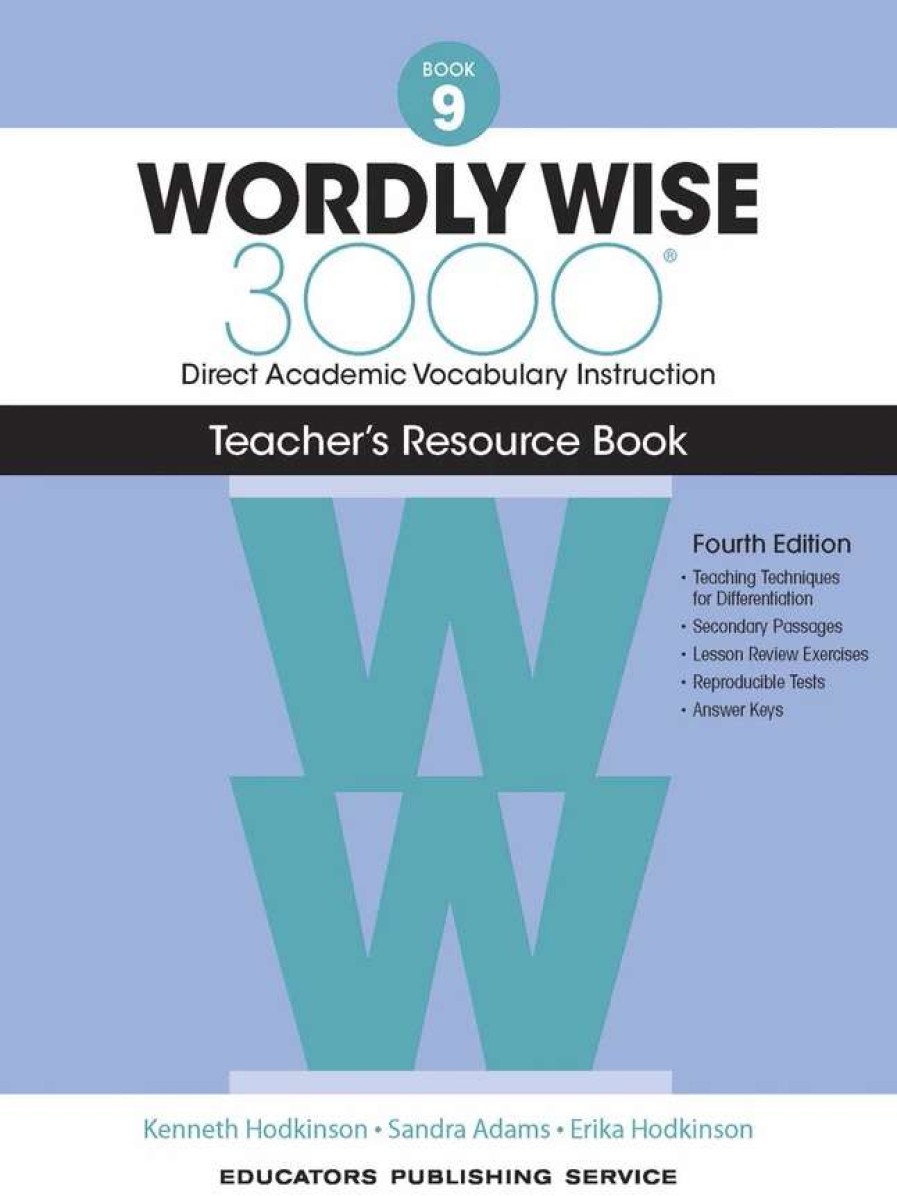 Vocabulary * | Wordly Wise 3000 Teacher'S Resource Book, 4Th Edition, Grade 9