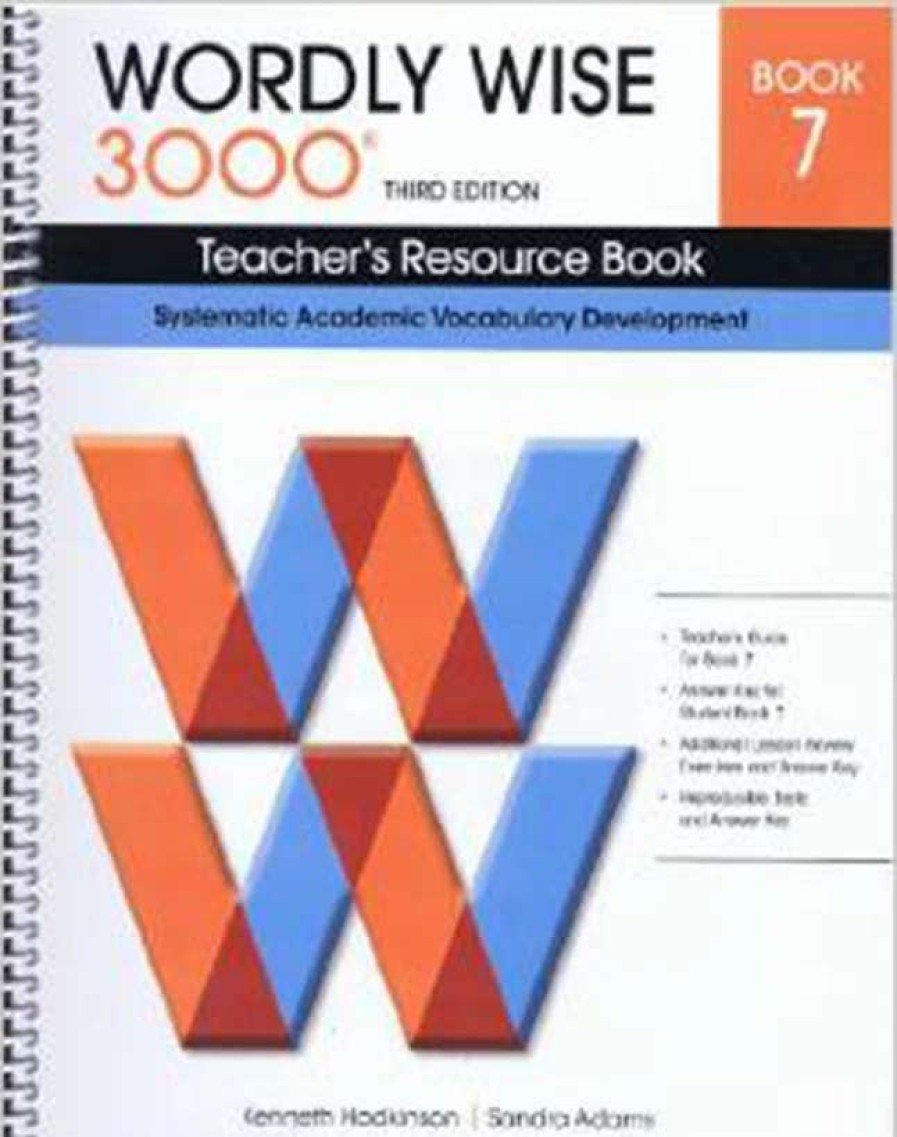 Vocabulary * | Wordly Wise 3000 Teacher'S Resource Book, 3Rd Edition, Grade 7