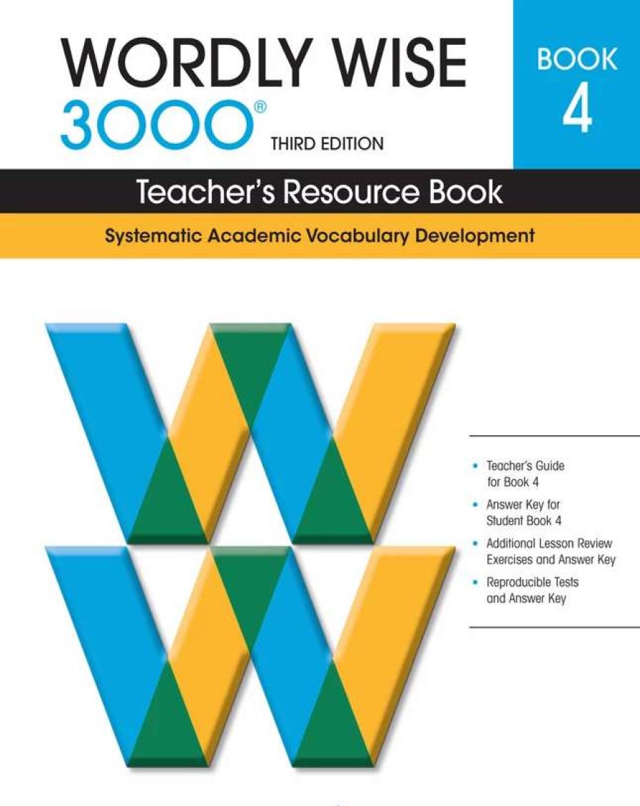 Vocabulary * | Wordly Wise 3000 Teacher'S Resource Book, 3Rd Edition, Grade 4