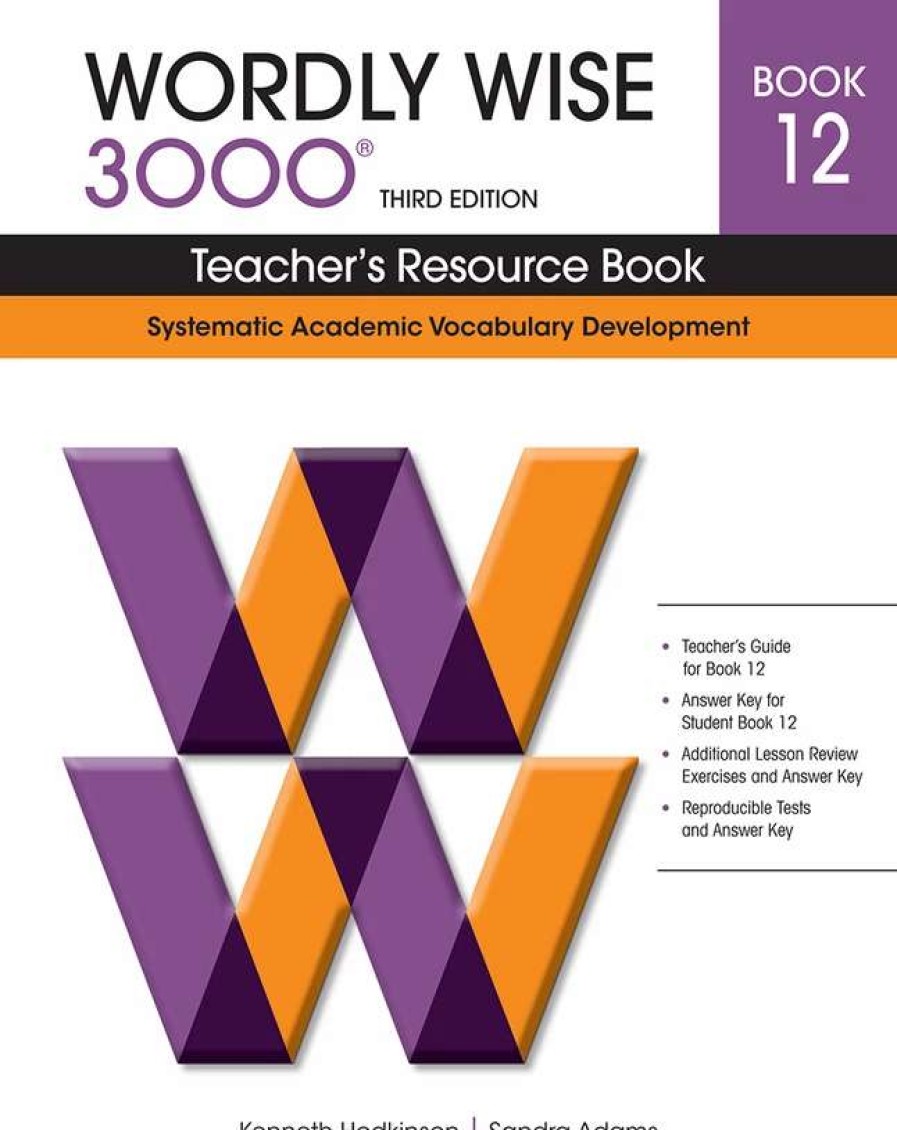 Vocabulary * | Wordly Wise 3000 Teacher'S Resource Book, 3Rd Edition, Grade 12