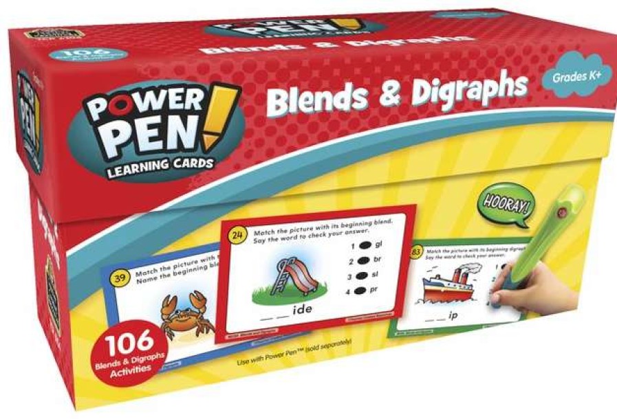 Comprehension * | Teacher Created Resources Power Pen Learning Cards Blends And Digraphs