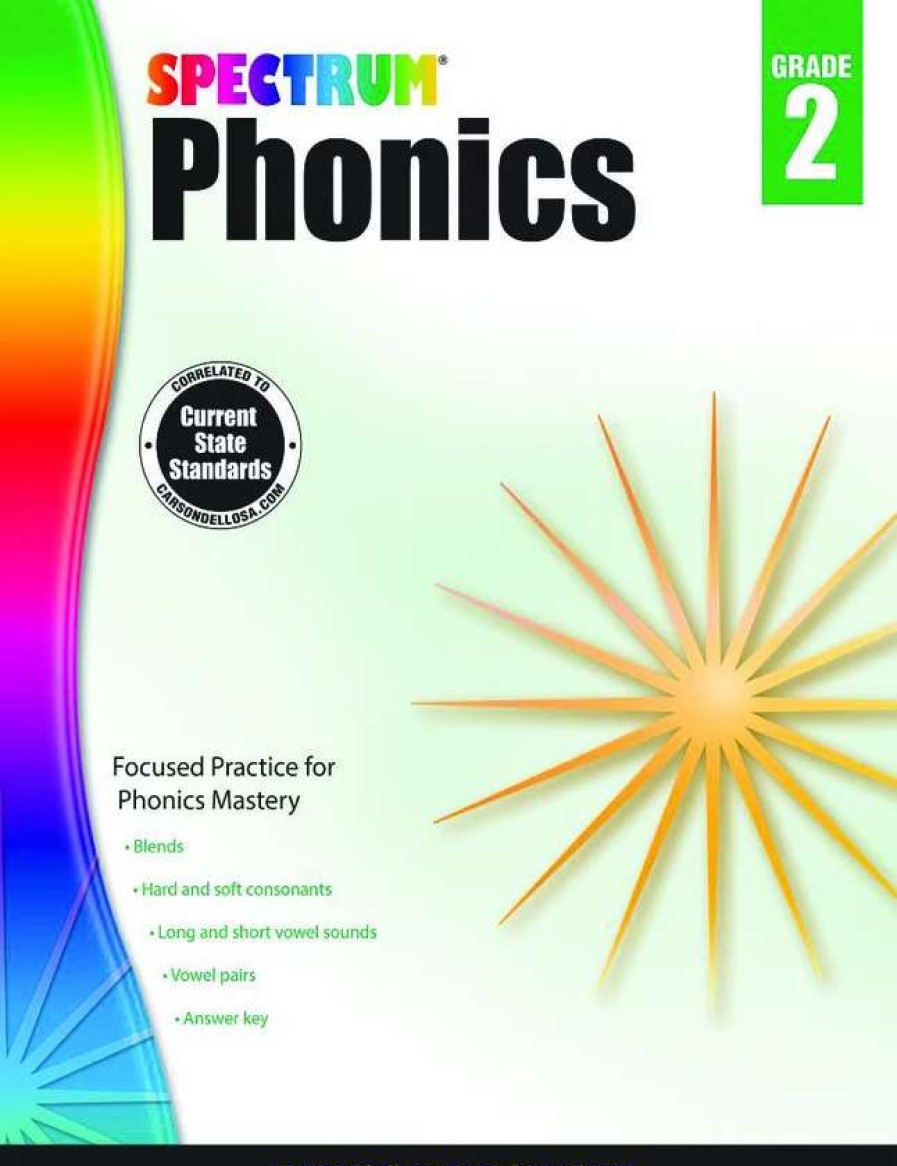 Phonics Word Study * | Spectrum Paperback Phonics Workbook, Grade 2, Ages 7 To 8, 160 Pages