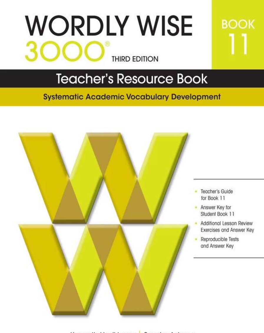 Vocabulary * | Wordly Wise 3000 Teacher'S Resource Book, 3Rd Edition, Grade 11