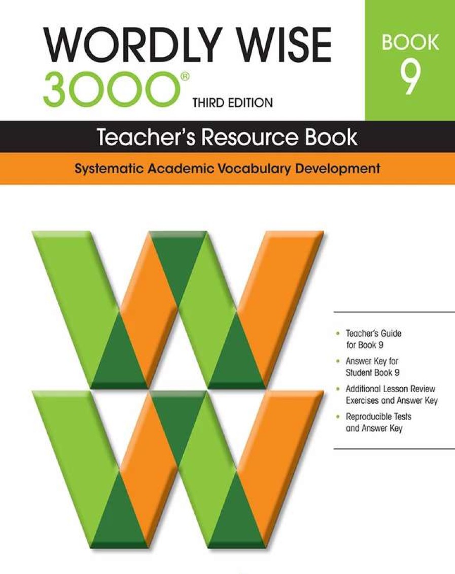 Vocabulary * | Wordly Wise 3000 Teacher'S Resource Book, 3Rd Edition, Grade 9