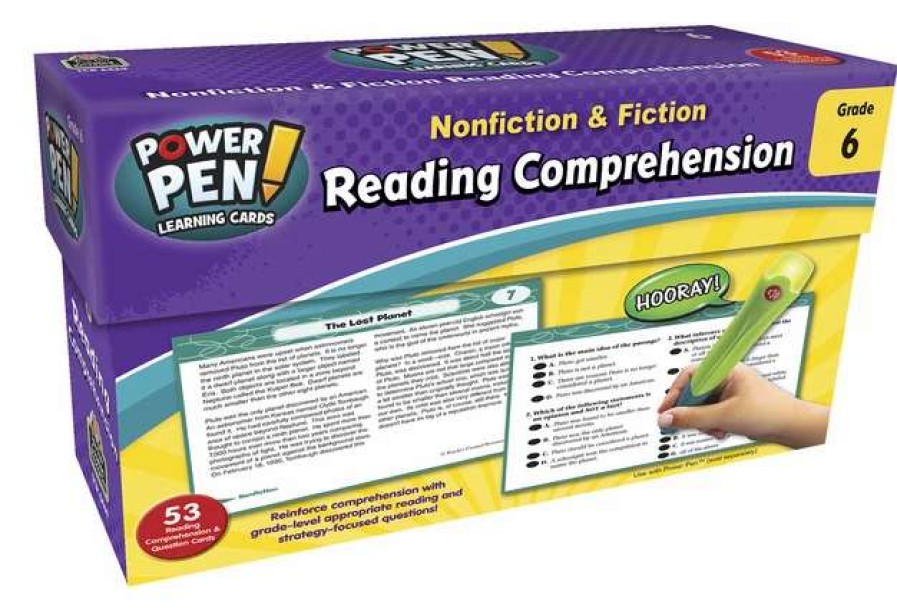 Comprehension * | Teacher Created Resources Power Pen Learning Cards Reading Comprehension, Grade 6